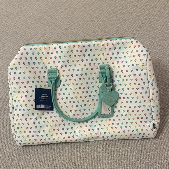 Roller Rabbit Mint Heart Print Weekender - Picture 3 of 3